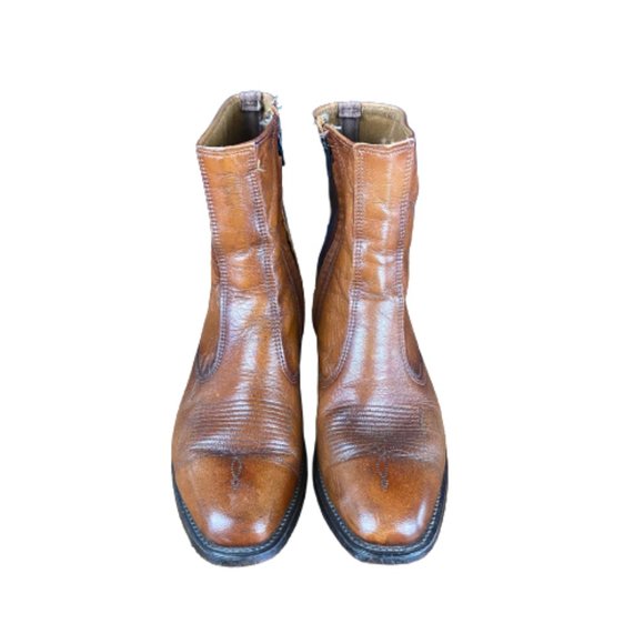 Vintage Womens Brown Leather Cowboy Boots